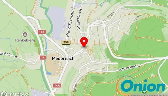 Kaart vun Aerenzdallgemeng Informationszentren zu Ernztalgemeinde