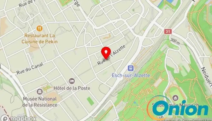Kaart vun Agence Uelzecht SA Bauprojektentwickler, Gutachter, Hausverwaltungsunternehmen, Immobilienagentur, Immobilienberater zu Esch an der Alzette