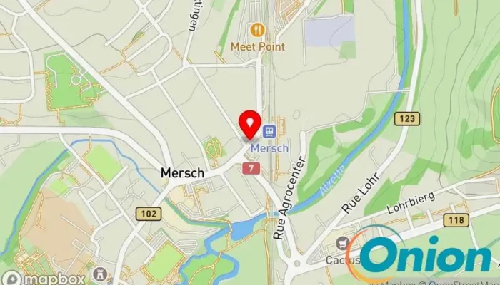Kaart vun Association N. Arend & C. Fischbach SA Bauprojektentwickler, Immobiliengutachter zu Mersch