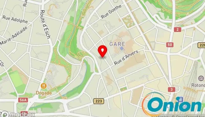 Kaart vun Athena Griechisches Restaurant zu Luxemburg