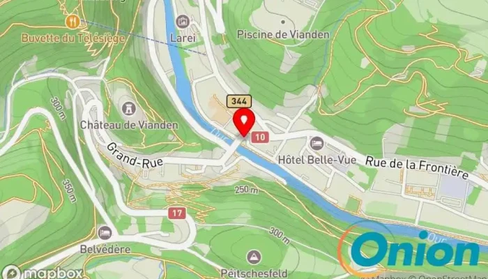 Kaart vun Auberge De L'Our Hotel zu Vianden