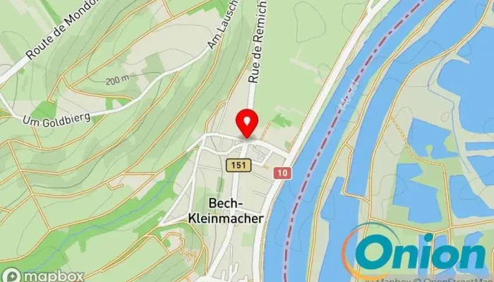 Kaart vun Bech-Kleinmacher  zu Schengen