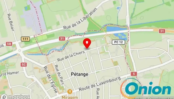 Kaart vun Bilux 5 SARL Reinigungsdienst, Hausmeisterservice zu Pétange