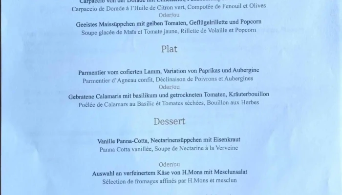 Bistro Quai -  Speisekarte - Grevenmacher