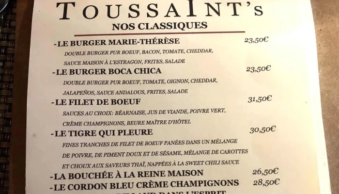 Brasserie Restaurants Toussaints -  Praisser - Mamer