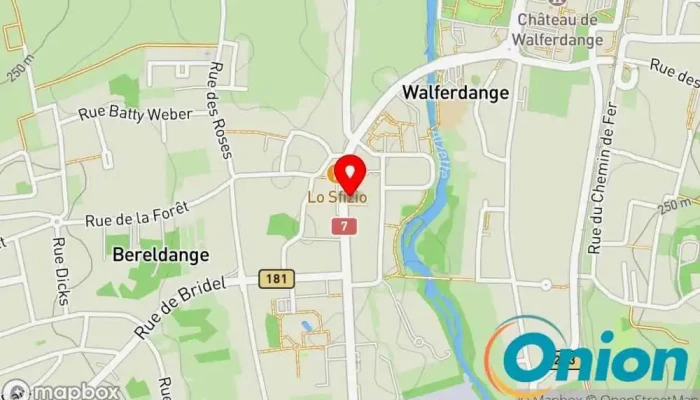 Kaart vun Café Bereler Stuff Coffeeshop, Bar, Restaurant zu Walferdingen