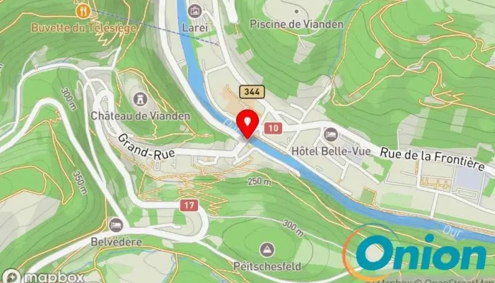 Kaart vun Café du Pont Restaurant zu Vianden