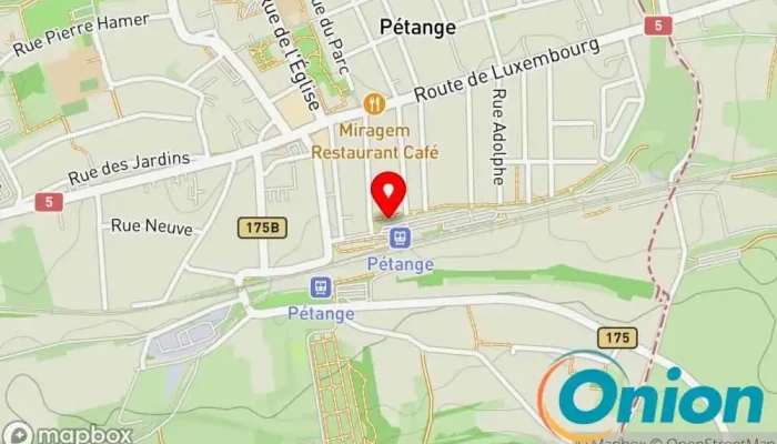 Kaart vun Chargy Charging Station Ladestation für Elektrofahrzeuge zu Pétange