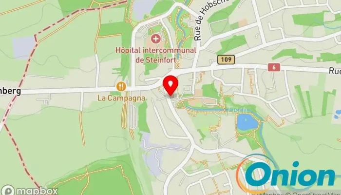 Kaart vun Chargy Ladestation Ladestation für Elektrofahrzeuge zu Steinfort