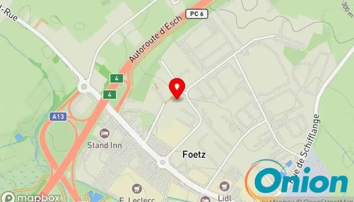 Kaart vun Coran & Fils Lux SA Sanitärinstallateur zu Monnerich