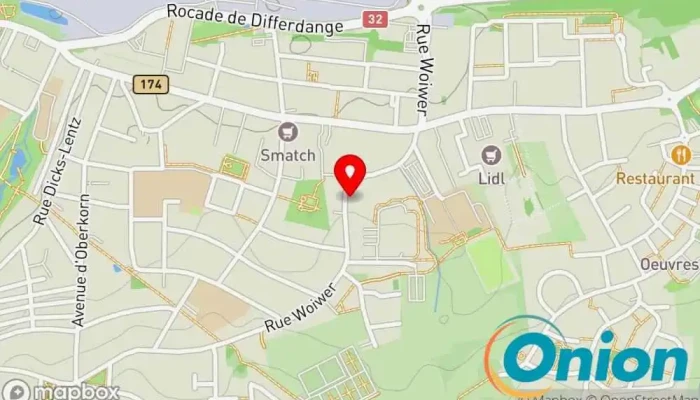 Kaart vun C'Propre Hausreinigungsdienst zu Differdange