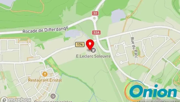 Kaart vun Crèche & Foyer De Jour Kidscare Soleuvre - Route De Differdange Kindertagesstätte, Kinderheim zu Sassenheim
