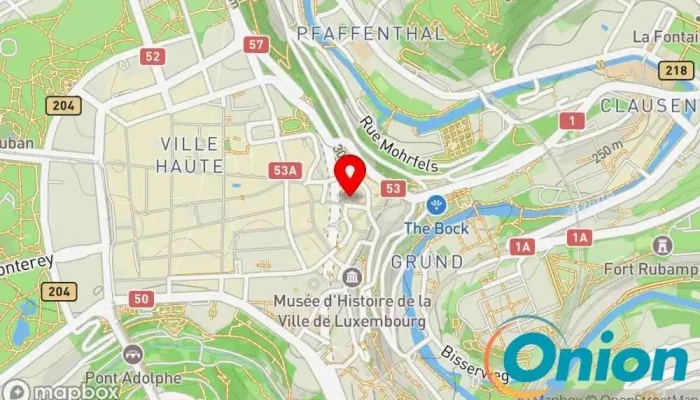 Kaart vun D'Gelle Klack Restaurant zu Luxemburg