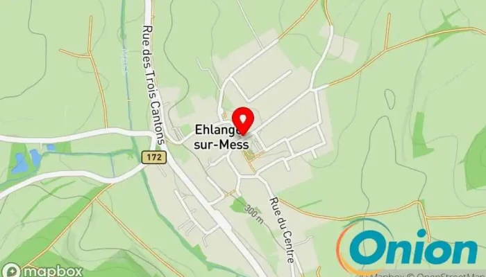 Kaart vun Ehlange-sur-Mess  zu Reckingen/Mess