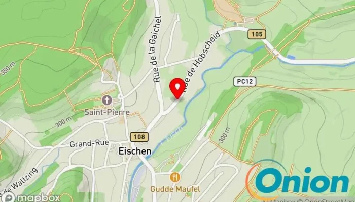 Kaart vun EISCHEN, rue de Hobscheid Bushaltestelle zu Habscht