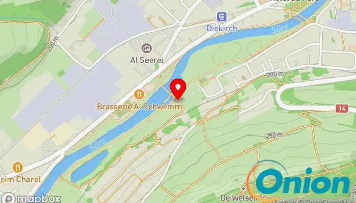 Kaart vun Éislek Pad Diekirch Wandergebiet zu Diekirch