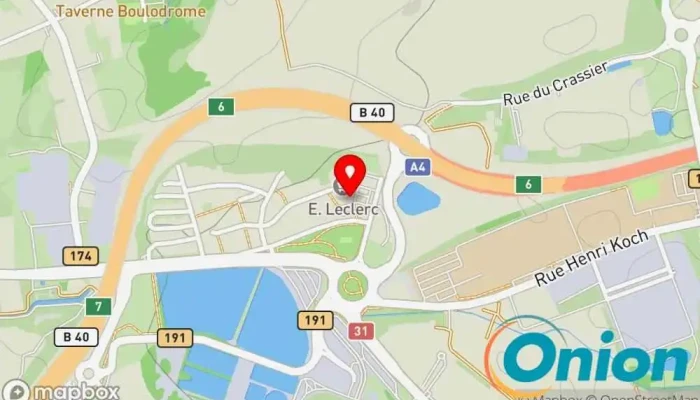 Kaart vun E.Leclerc Esch-Raemerich Supermarkt zu Esch an der Alzette