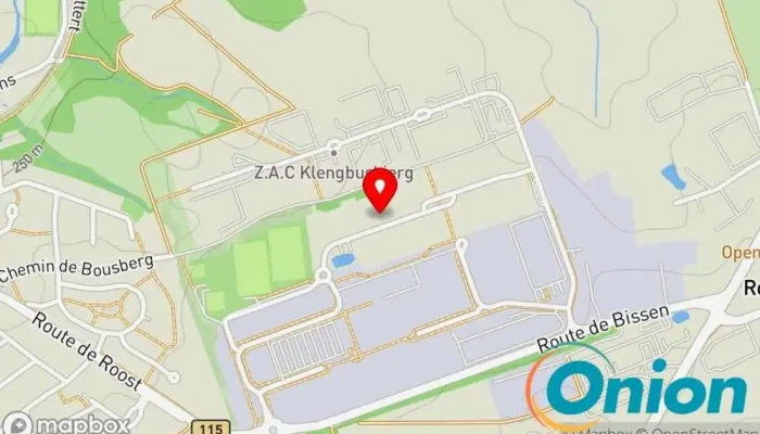 Kaart vun Electro-Center Bissen Elektriker, Großhändler für Elektroprodukte zu Bissen