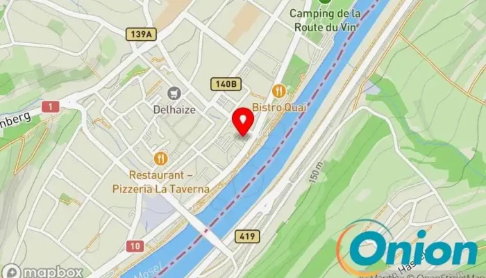 Kaart vun Entente Touristique de la Moselle Luxembourgeoise Restaurant zu Grevenmacher
