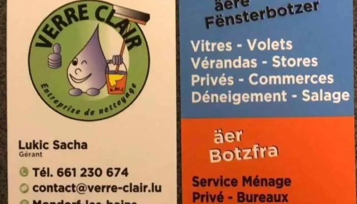 Entreprise De Nettoyage Verre Clair Sarl Promotioune - Bad Mondorf