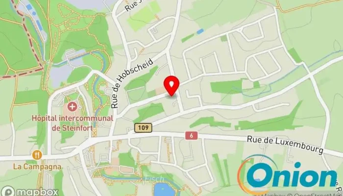 Kaart vun Entreprise de toiture Toproof Dachdecker, Zimmermann, Bauunternehmen zu Steinfort