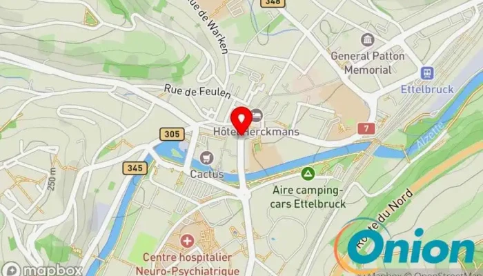 Kaart vun ETTELBRUCK, Apdikt Petry Bushaltestelle zu Ettelbrück