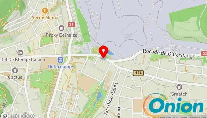 Kaart vun EVBox Charging Station Ladestation für Elektrofahrzeuge zu Differdange