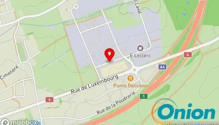Kaart vun everest industrie SA Farbenfachgeschäft zu Leudelingen