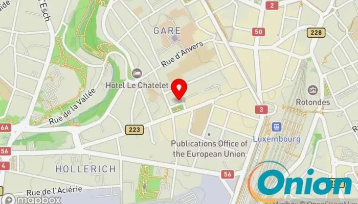 Kaart vun Groupe Medical Drs Bauer/rob/sand/ Apotheke zu Luxemburg
