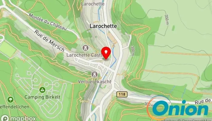 Kaart vun Hëllef Doheem - Centre d'Aide et de Soins Larochette Haushaltshilfe, Häuslicher Pflegedienst, Seniorenzentrum zu Fels