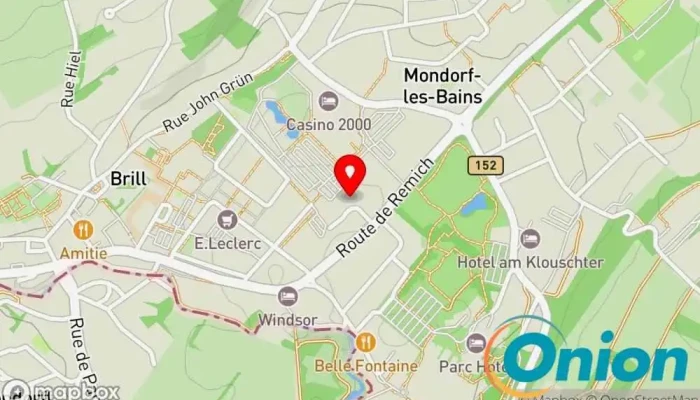 Kaart vun HELP - Tagesbetreuung Mondorf Tagesstätte für Erwachsene, Haushaltshilfe, Pflegeexperte, Seniorensiedlung, Seniorenzentrum, Altenpflege zu Bad Mondorf