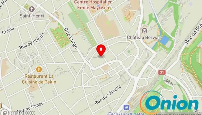 Kaart vun HELP Esch-sur-Alzette- Aides et Soins - Croix Rouge Luxembourg Haushaltshilfe zu Esch an der Alzette
