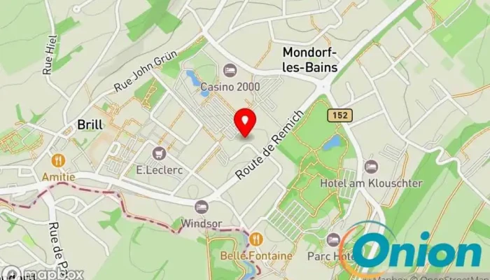 Kaart vun HELP Mondorf-les-Bains - Aides et Soins - Croix Rouge Luxembourg Haushaltshilfe zu Bad Mondorf