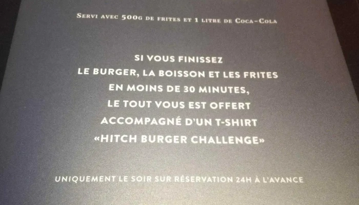 Hitch -  Speisekarte - Luxemburg