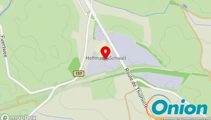 Kaart vun Hoffmann's Bois Holzhandlung, Gartenmöbelgeschäft zu Hesperingen