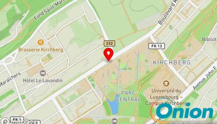 Kaart vun Kirchberg-Plateau  zu Luxemburg