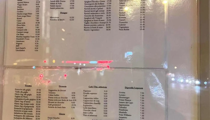 La Locanda -  Speisekarte - Luxemburg