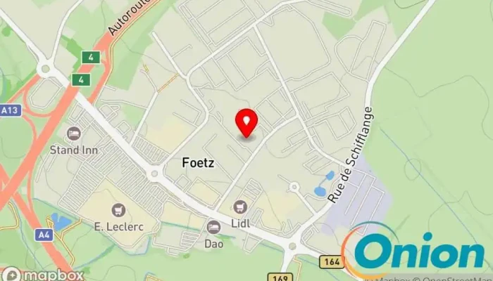 Kaart vun Lorflex Luxembourg Baufachhandel zu Monnerich