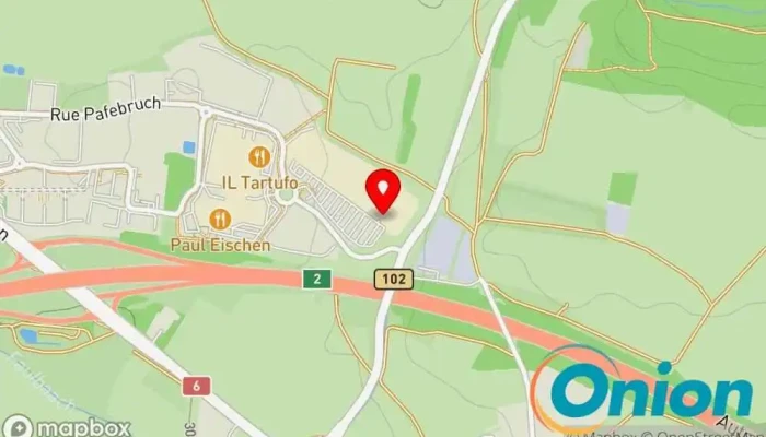 Kaart vun Loxam Bauhaus Luxembourg Baustoffgroßhändler zu Mamer