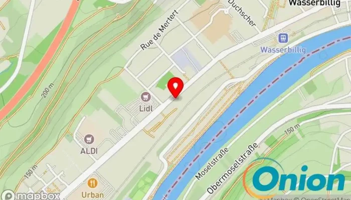 Kaart vun Lux-Design Sàrl Betrieb für Fassadenverkleidungen, Teppichverleger, Bauunternehmen, Auftragnehmer, Fachhandel für Bodenbeläge, Raumausstatter, Farbenfachgeschäft, Tapetengeschäft zu Mertert