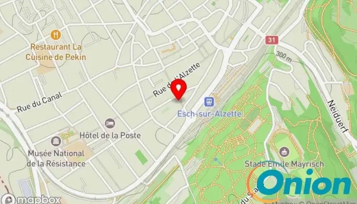 Kaart vun Pharmacie Glaesener Apotheke, Laden für Gesundheits- und Schönheitsprodukte, Ökodrogerie, Parapharmazie, Apotheke für Tiermedikamente zu Esch an der Alzette
