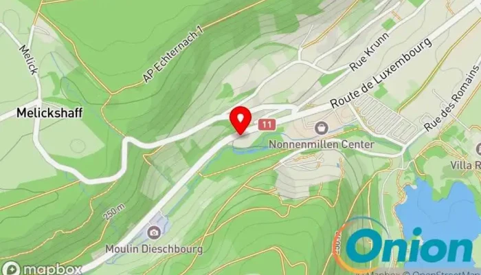 Kaart vun Pinceau d'Or Sàrl Farbenfachgeschäft, Bäderstudio, Gebäuderestaurierungsdienst, Reinigungsdienst, Bauunternehmen, Maler, Anbieter von Pflastermaterialien, Betrieb für Fassadenverkleidungen zu Echternach