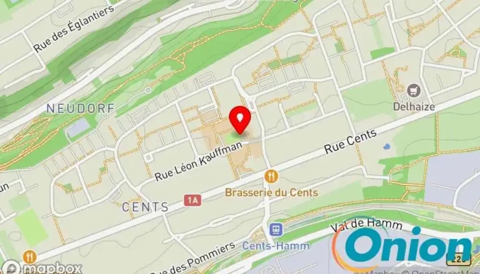 Kaart vun Piscine Cents Hallenschwimmbad zu Luxemburg