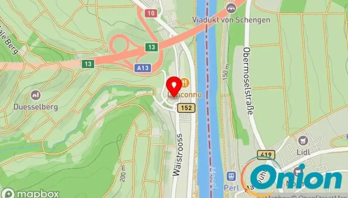 Kaart vun Pneus Gloden - Bosch Car Service Autowerkstatt, Autoglaswerkstatt, Fahrzeugzubehörgeschäft, Motorrad-Ersatzteilgeschäft zu Schengen