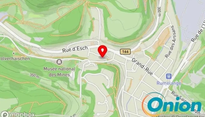 Kaart vun Predilux Luxembourg Bauunternehmen zu Rümelingen