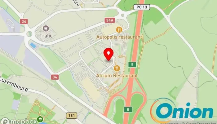 Kaart vun Proximus Luxembourg Computersupport und -dienste, Datenrettungsdienst, Internetanbieter, Web-Hosting-Unternehmen zu Bertrange