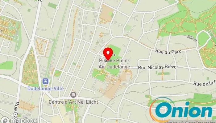 Kaart vun René Hartmann Sports Center Sportanlage zu Dudelange
