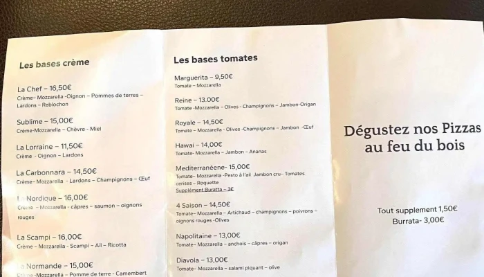 Restaurant Hotel Bissen -  Speisekarte - Esch-sauer