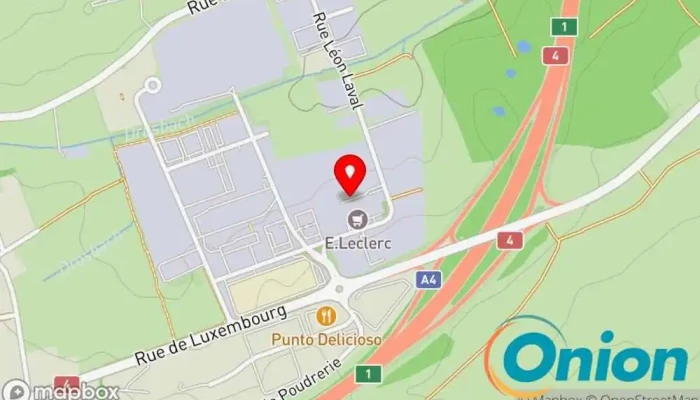 Kaart vun Rexel Luxembourg Großhändler für Elektroprodukte zu Leudelingen