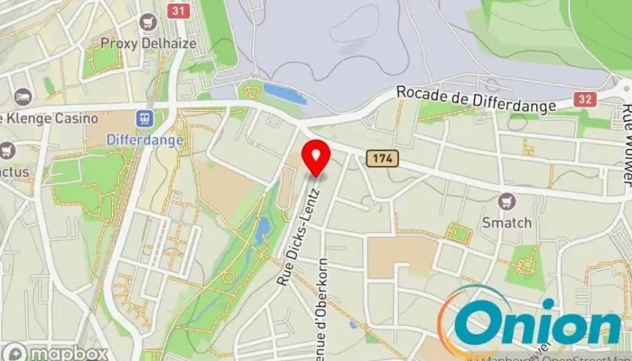 Kaart vun Sadelite Auftragnehmer zu Differdange